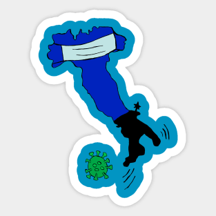 Kick Coronavirus Sticker